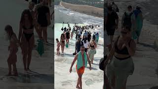 ?The Wonder Of Nature Fun White Pamukkale Turkey -Best Day❄️ #cleopatra #pamukkale