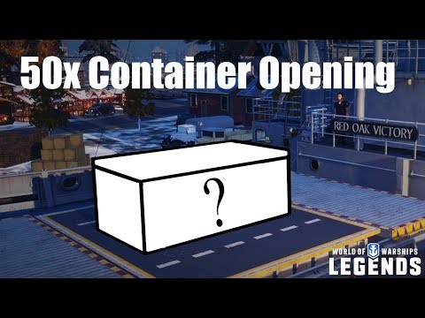 50x Container Opening - World of Warships Legends