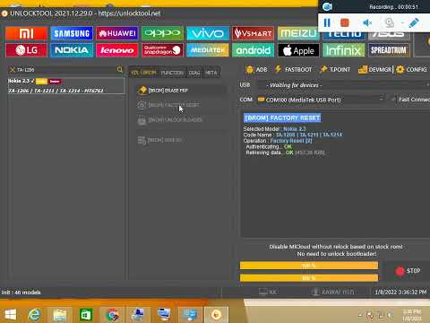 Nokia 1.3 ]TA-1205] Erase FRP | Factory Reset | Flashing || #nokia,#frp,#unlock,#code,