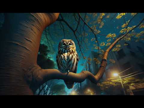 1 Hours Owls & Crickets At Night, Ambient Nature Sounds For Sleep & Relaxation