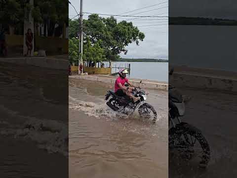 Lagoa de extremoz-RN transborda por cima da pista #Lagoa #shorts