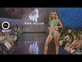 MODEL WALKS PINK MELON SWIMWEAR NYFW RUNWAY SHOW POWERED BY ART HEARTS FASHION