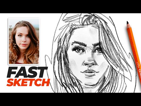 How I sketch a portrait - Fast sketching techniques & tips