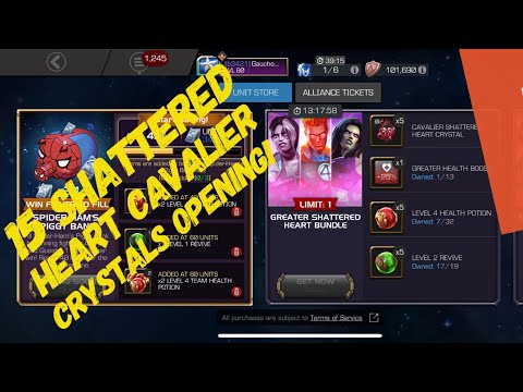 Lucky 🍀 ❤️15 Shattered Heart Cavalier Crystals opening