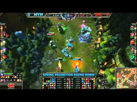 MYM VS SHC Migxa Thresh Game 1 Highlights   EU Spring LCS Replacement 2014