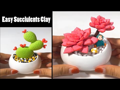 Easy Succulents using Clay | Clay Tutorial