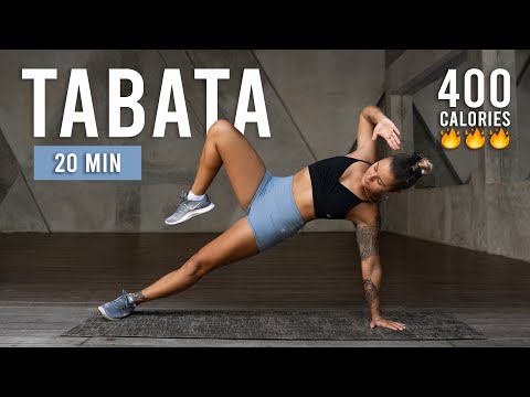 20 Min TABATA HIIT Workout | Burn 400 Calories (Full Body, No Equipment)