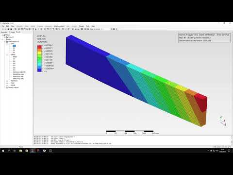 PrePoMax (CalculiX FEA) - Tutorial 4 - Buckling of a beam