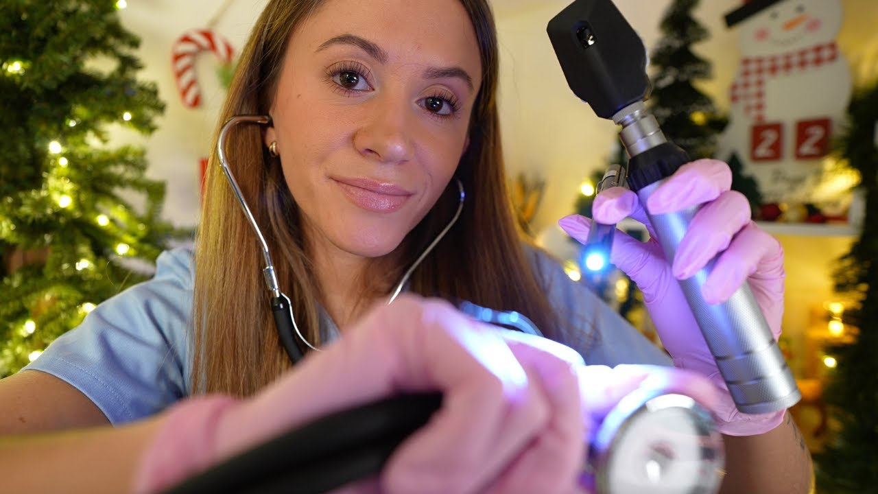 1 Hour ASMR Medical Checkup (cranial nerve, scalp check, eye exam)