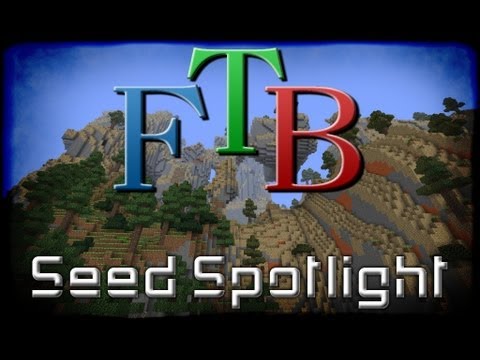 Minecraft Feed the Beast Unleashed Seed - Hollow Mountain / Dual Ravines / Dungeons / Village