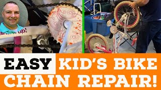 Repairing a Kid’s Bicycle Chain - Quick Fix on Tightening / Resetting a Bike Chain by DIYNate