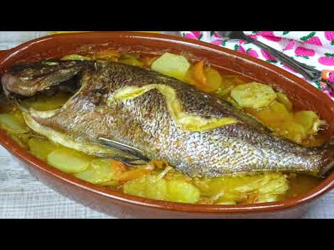 URTA AL HORNO CON PATATAS, receta gaditana (CÁDIZ)