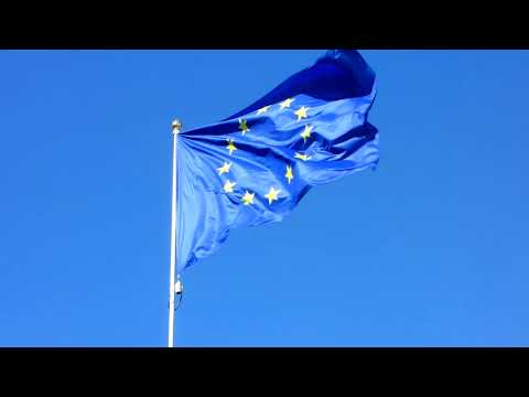 flag of the European Union waving on the wind