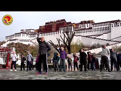 Health Qigong Yi Jin Jing practice in the Potala Palace of Tibet