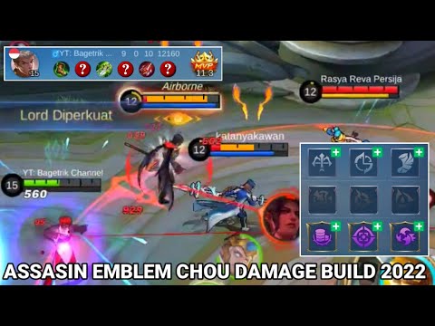Chou 1 HIT Kembali ‼️ Gameplay Chou | item build Chou Tersakit 2022 | Chou Mobile Legends
