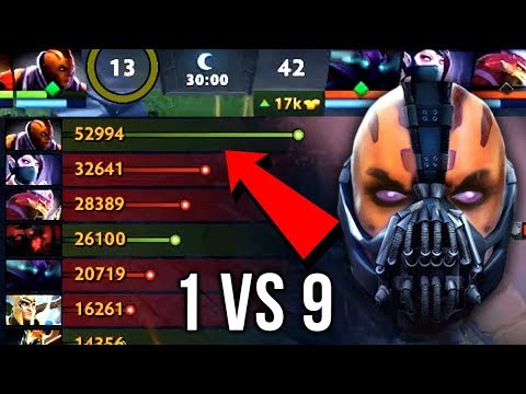 Epic Sh*t 1 vs 9 Anti-Mage Impossible Comeback 10 Item Build Insane 59k Networth - Dota 2