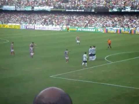 Coritiba x Fluminense 06/12/09 Gol de Marquinhos cobrando falta