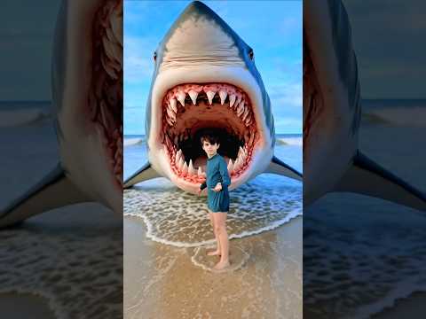 La Bu Bu watch out the Shark 🦈😱😱🦈 #labubu #shark #shorts