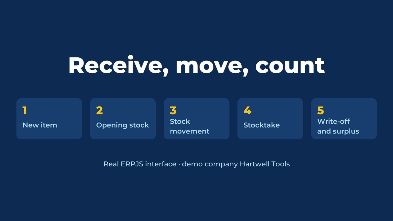 Stock in ERPJS step by step