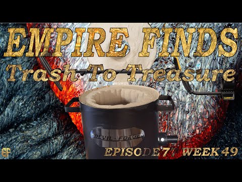 Devil Forge Casting An Aluminum ingot from trash Episode 77 week 49 Garrett Ace Apex.