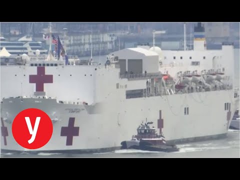 ניו יורק: ספינת בית חולים של חיל הים האמריקני תסייע במאבק בקורונה