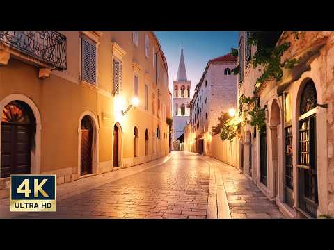 Zadar Croatia 4K Old Town Evening Walking Tour 2024