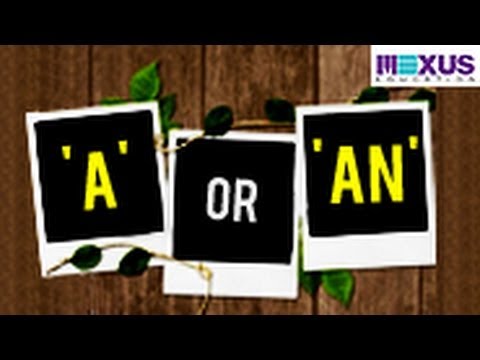 Articles 'A' or 'An' | English Grammar