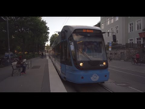 Sweden, Stockholm, tram ride from Gröndal to Liljeholmen