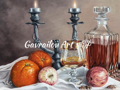 Thumbnail of Still life in Oils by Sabbi Gavrailov-Process