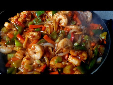 Easy Shrimp And Veggie Stir Fry In Banana Sauce