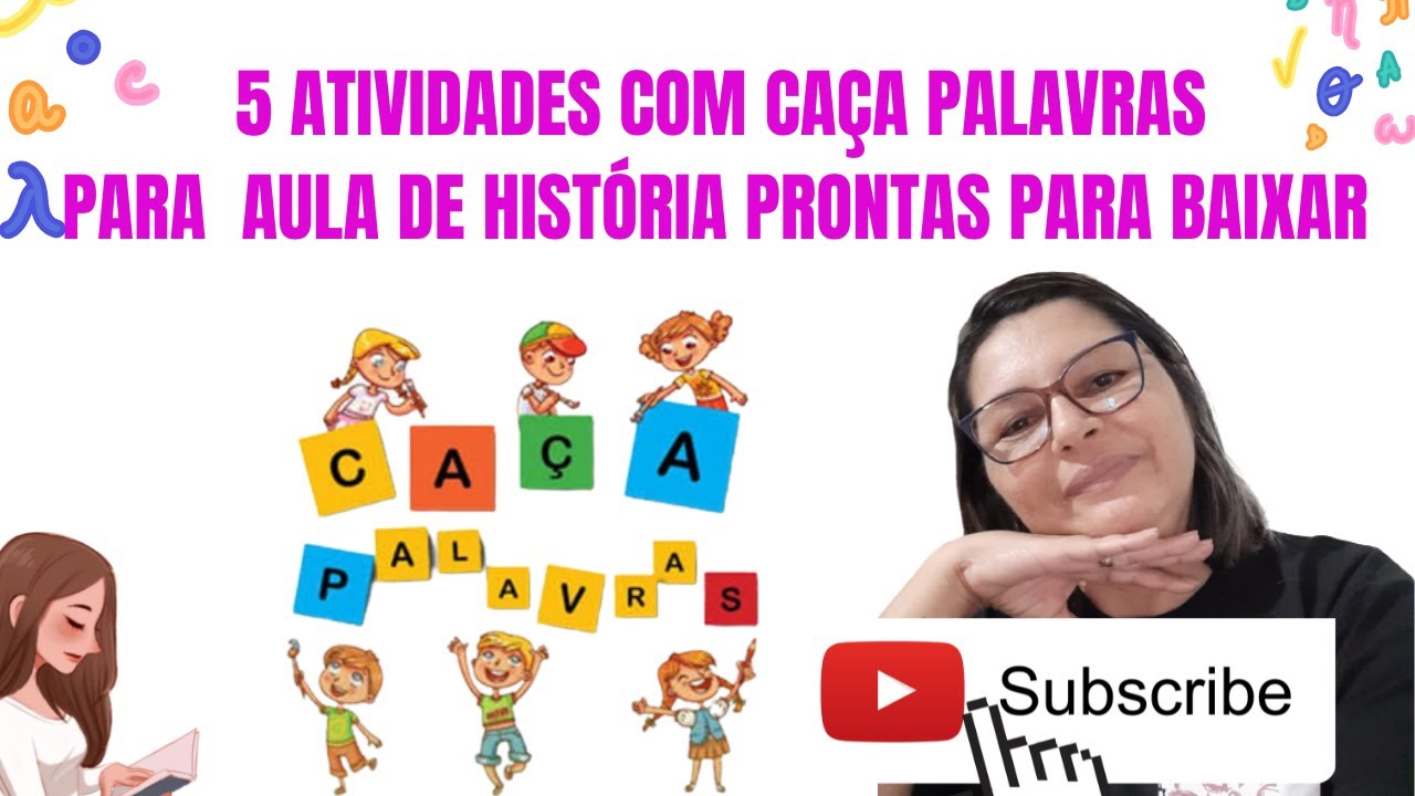 5 ATIVIDADES COM CAÇA PALAVRAS PARA AULA DE HISTÓRIA(PARA BAIXAR GRÁTIS)
