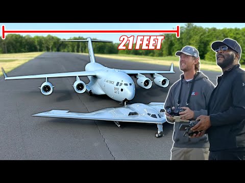 Flying The World's Biggest R/C Planes With Tyler Perry and RamyRC!!!