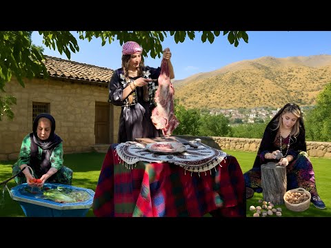 Cooking "Mosama" Traditional Dish in the Village