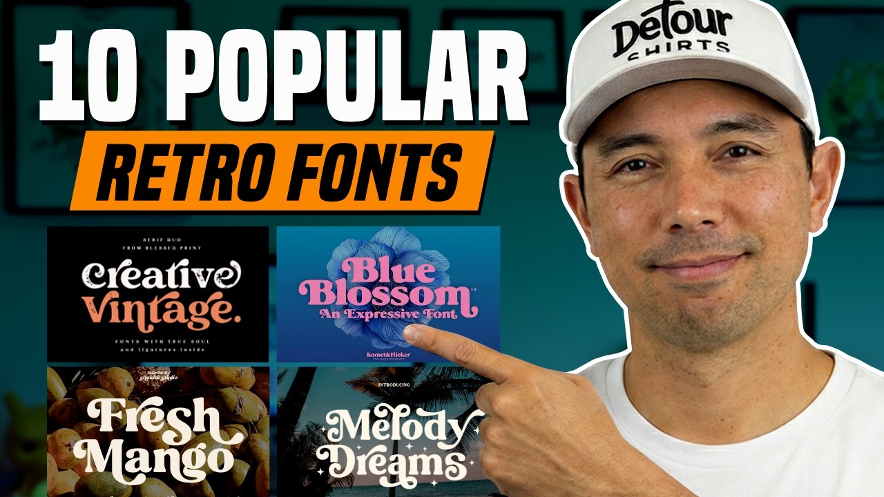 10 Retro Fonts for Popular Text Only T-Shirt Designs!! (Must Have)