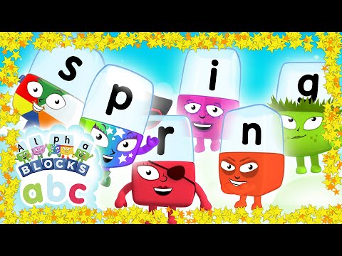 Alphablocks - Can You Spell SPRING? | Phonics | Learn to Read