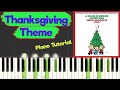 Vince Guaraldi Thanksgiving Theme Jazz Piano Tutorial MIDI In Description