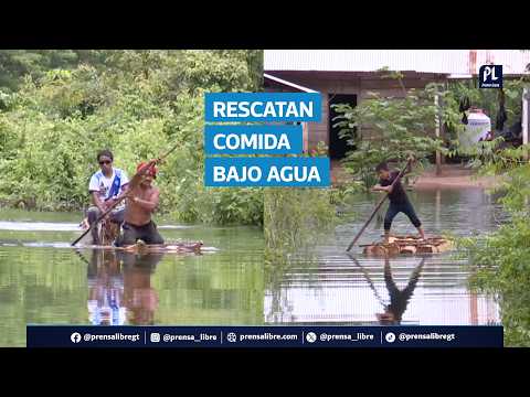 Comunidades bajo el agua: familias rescatan maíz y cruzan en balsas en Alta Verapaz