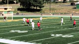 Roswell High School #14 Chris Mesquita scores the game winning goal