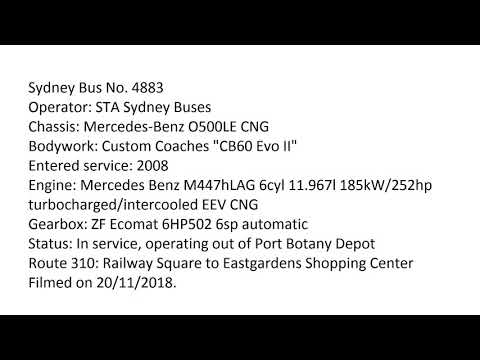 (Sound) Sydney Buses 4883 ST - Mercedes-Benz O500LE CNG (Nice ZF)