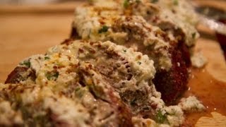 Tri-Tip with Goat Cheese and Mustard-Lemon Glaze