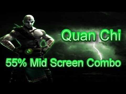 Quan Chi 55% Mid Screen Combo Tutorial - Mortal Kombat 9 MK9