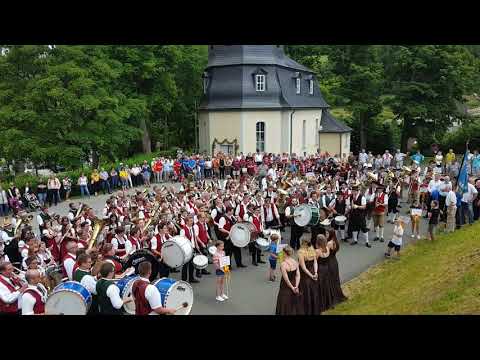 Frankenlied-Marsch  -  Gemeinschaftschor beim Kreismusikfest in Tettau am 3.6.2018