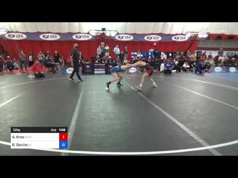 52 Kg Rr Rnd 3 - Anthony Knox, Rhino Wrestling LLC Vs Benjamin Davino, St. Charles WC