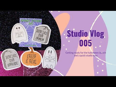Studio Vlog 005- Getting ready for Halloween launch + a mini studio tour.