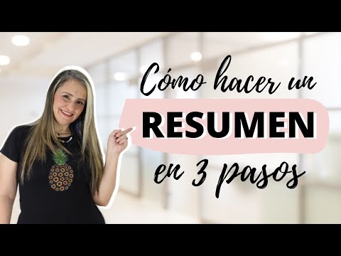 3 PASOS PARA HACER UN RESUMEN - cómo se hace un resumen o cómo resumir - edutuber