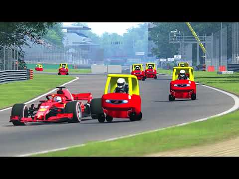 Ferrari F1 2018 vs Toy Car Monster -  Monza