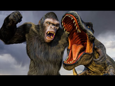 Best REALISTIC T-Rex Attack | King Kong Vs T-Rex | Jurassic Park Fan-Made Film | Teddy Chase