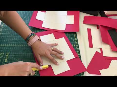 Caixa de cartonagem com a técnica de corte e vinco #shorts