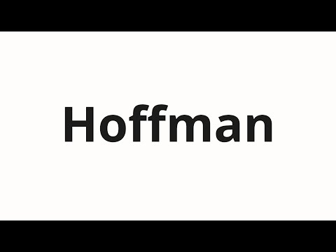 How to pronounce Hoffman