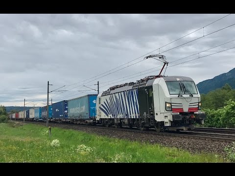 Freight trains around Penk and Arnoldstein, Austria